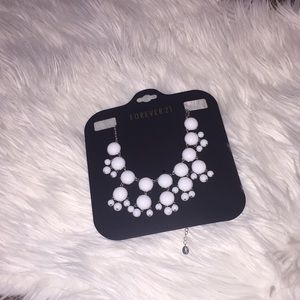 White Bubble Statement Necklace